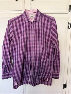 Ted Baker Purple gingham Dress Shirt